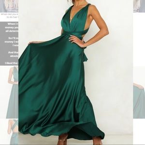 Brand new with tags emerald green maxi dress xs